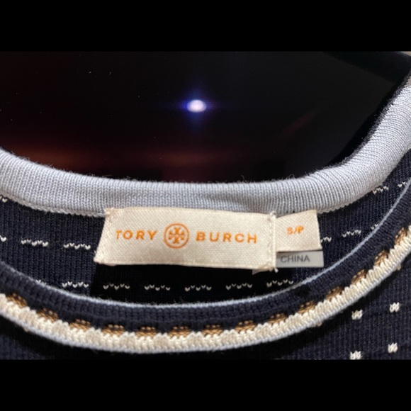 Tory Burch sleeveless navy blue dress- size small - Picture 2 of 7